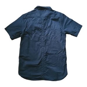 Black knit pocket button down